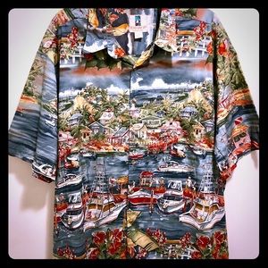 Kahala Pat Anderson Boats Harbor Hawaii Shirt XXL